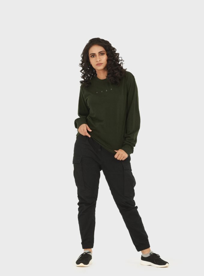 Women's Oversized Long-Sleeves Tee - HIPHOP