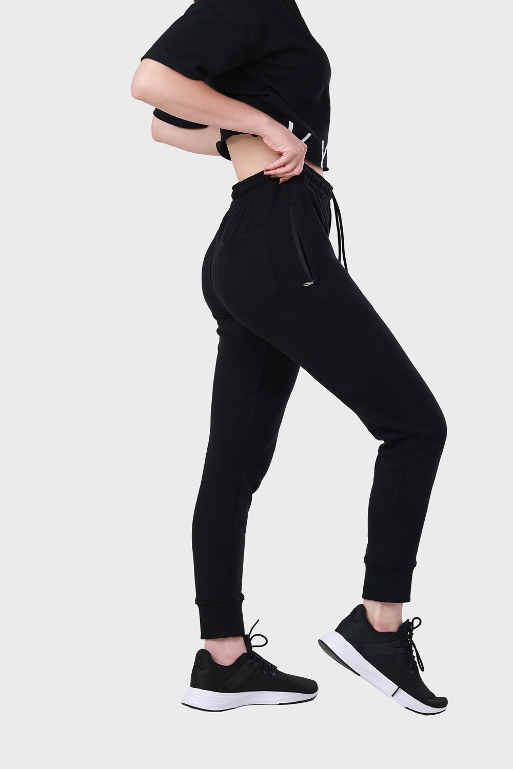 Women_s VYBN Track Pants Slim Fit in Color Jet Black 3
