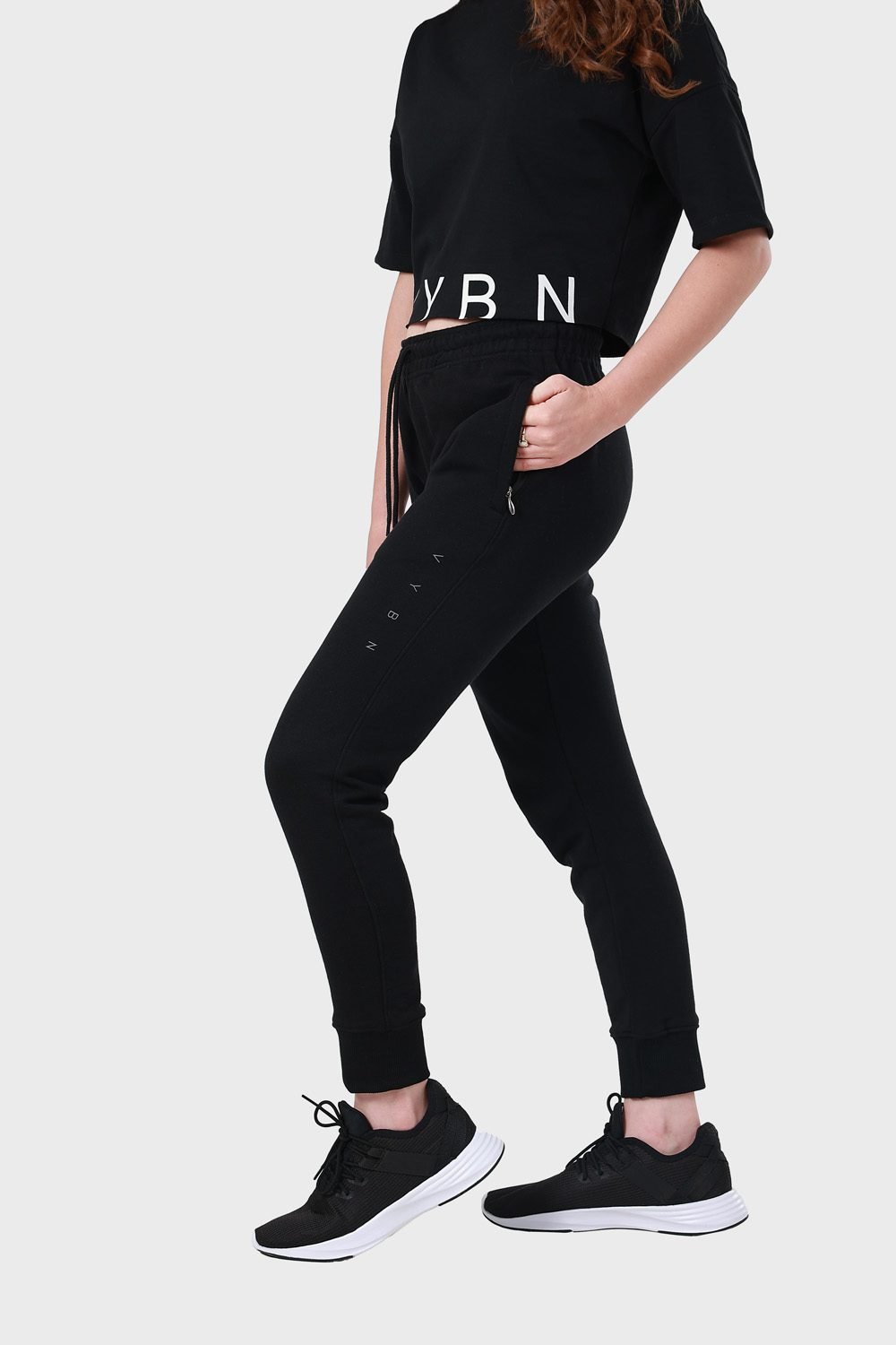 Women_s VYBN Track Pants Slim Fit in Color Jet Black 4