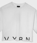 Women_s VYBN Crop Top Half Sleeve in Color White_Product 2