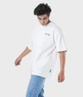 Men_s Drop Shoulder Half-Sleeves T-shirt-HIPHOP in Color off white2