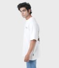 Men_s Drop Shoulder Half-Sleeves T-shirt-HIPHOP in Color off white3