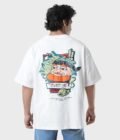 Men_s Drop Shoulder Half-Sleeves T-shirt-HIPHOP in Color off white4