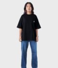 Women's Oversized Drop Shoulder T-Shirt - HIP HOP in Color Black