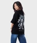 Women_s Drop Shoulder Half-Sleeves T-shirt -HIPHOP in Color Black3