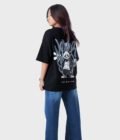 Women_s Drop Shoulder Half-Sleeves T-shirt -HIPHOP in Color Black5