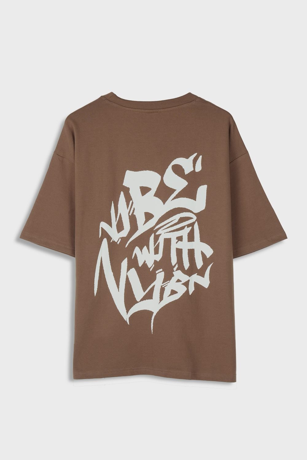 Men_s Oversized Drop Shoulder T-Shirt - HIP HOP in Color Brown in Color Brown flats