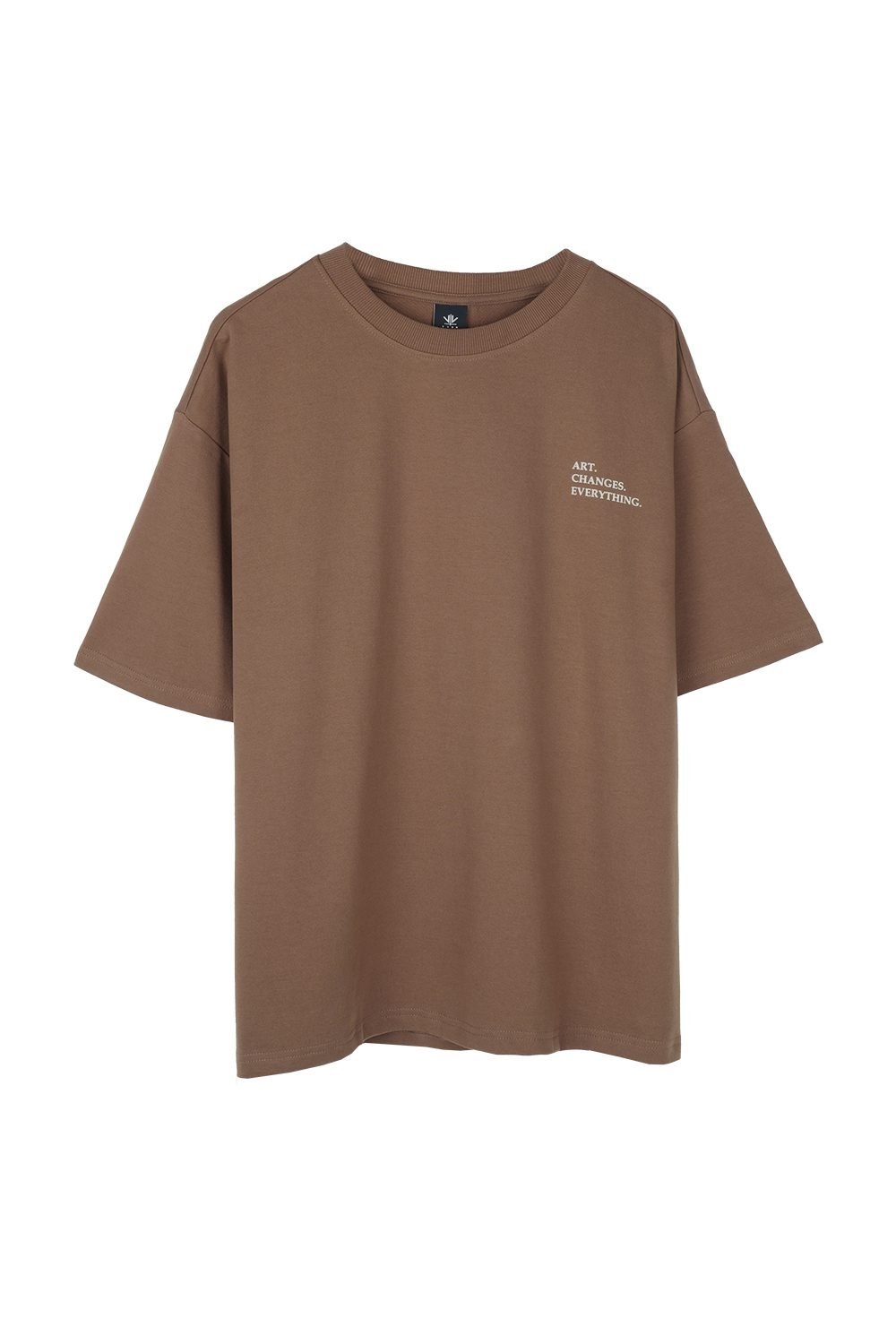 Men_s Oversized Drop Shoulder T-Shirt - HIP HOP in Color Brown in Color Brown flats(1)